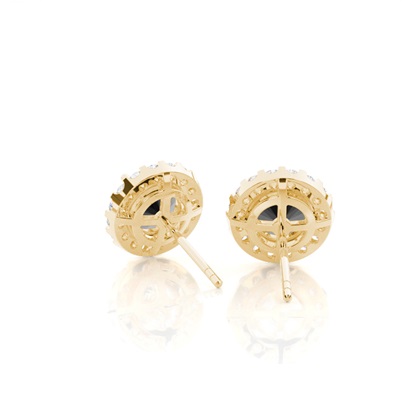 Yellow Gold Diamond Earrings