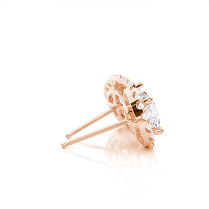 Rose Gold Moissanite Earrings