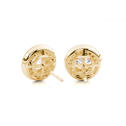 Yellow Gold Diamond Earrings