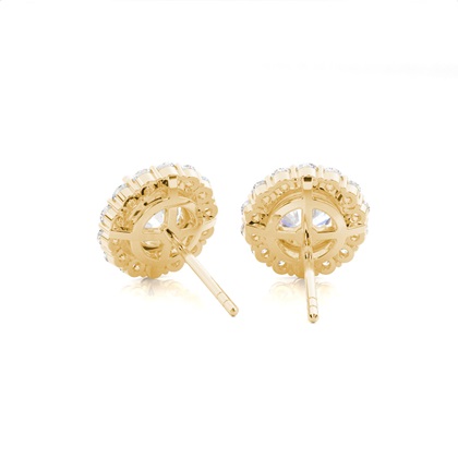 Yellow Gold Diamond Earrings