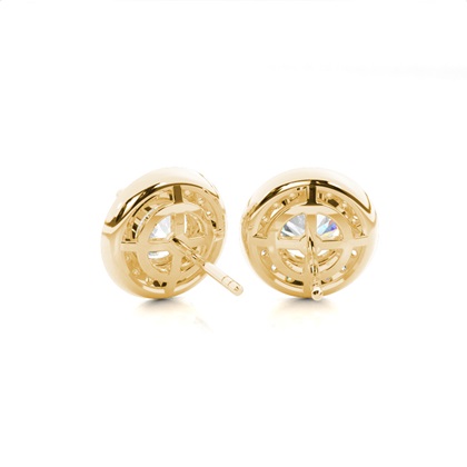 Yellow Gold Diamond Earrings