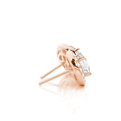Rose Gold Moissanite Earrings