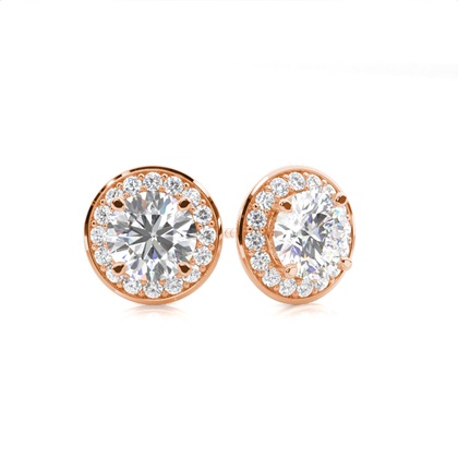 Rose Gold Diamond Earrings