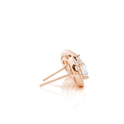 Rose Gold Moissanite Earrings