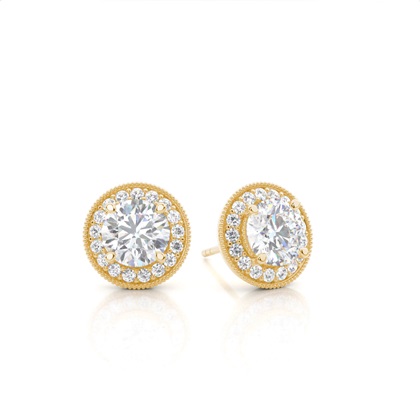 Prong Setting Moissanite Stud Earrings
