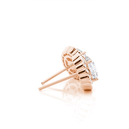 Rose Gold Moissanite Earrings