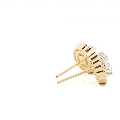 Yellow Gold Women's Diamond Earrings Diamond