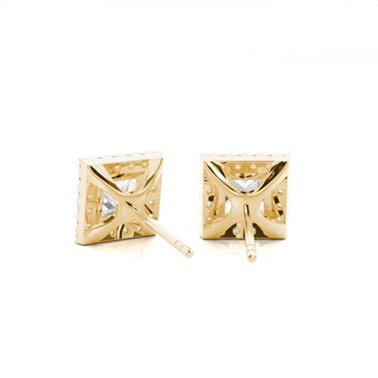Yellow Gold Diamond Earrings