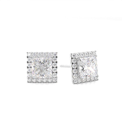 Princess Women's Diamond Earrings Diamond