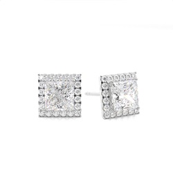 Multi Diamant Ohrstecker in einer Krappenfassung