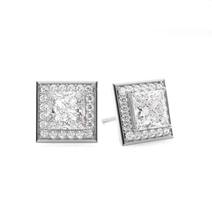 Princess Women's Diamond Earrings Diamond