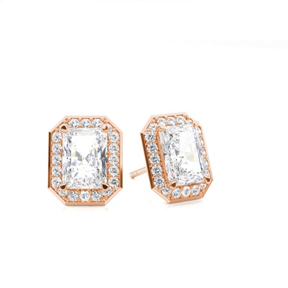 Rose Gold Diamond Earrings