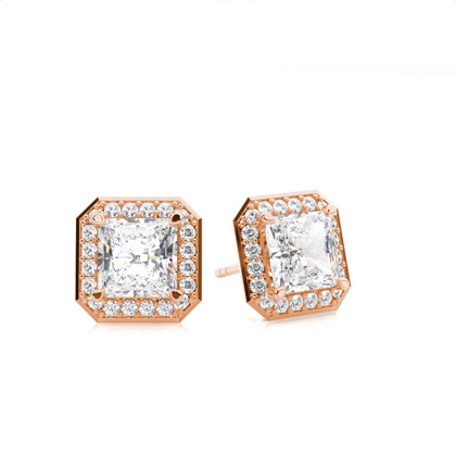 Rose Gold Diamond Earrings