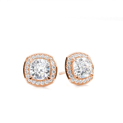 Rose Gold Diamond Earrings