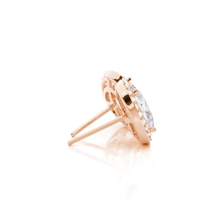 Oval Moissanite Diamond Earrings 