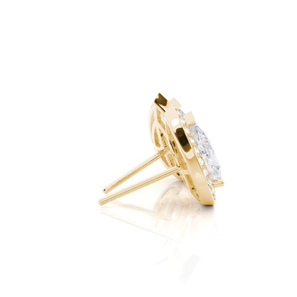 Pear Moissanite Diamond Earrings Diamond
