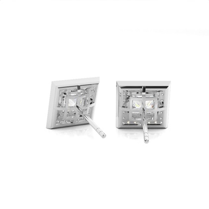 Princess Cut Diamond Earrings 