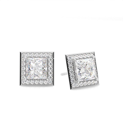 Princess Women's Diamond Earrings Diamond