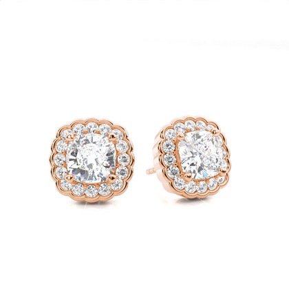 Cushion Cut Diamond Earrings