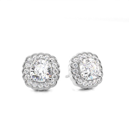 Cushion Cut Diamond Earrings