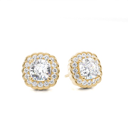 Cushion Cut Diamond Earrings