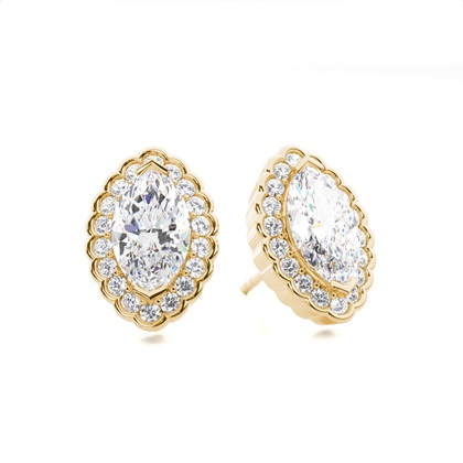 Marquise Cut Diamond Earrings 