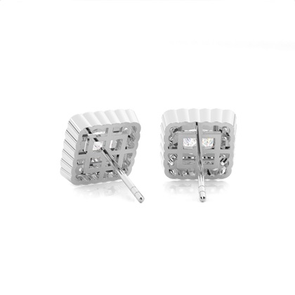 Princess Cut Diamond Earrings 