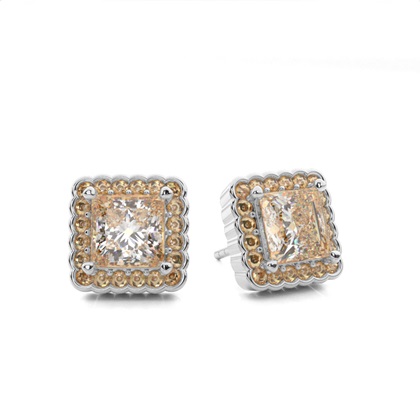 Princess Women's Diamond Earrings Diamond