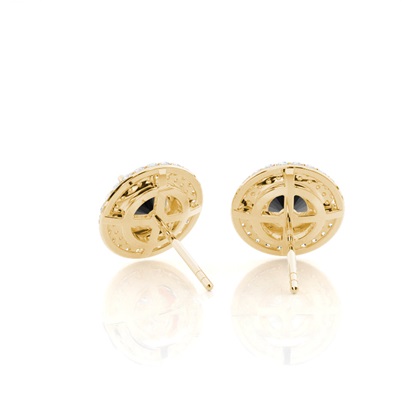 Yellow Gold Diamond Earrings