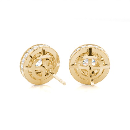 Yellow Gold Diamond Earrings