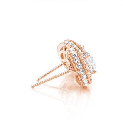 Rose Gold Moissanite Earrings