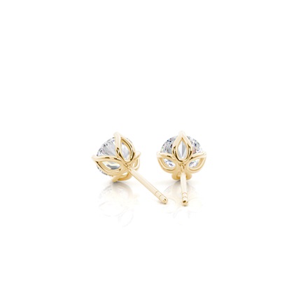 Yellow Gold Diamond Earrings