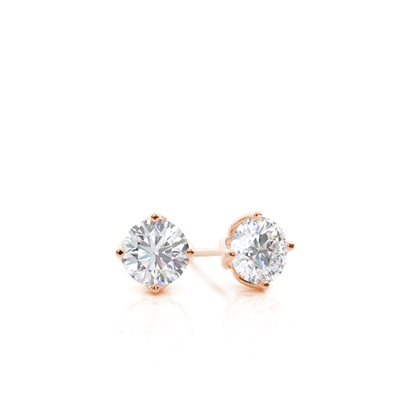 Rose Gold Moissanite Earrings