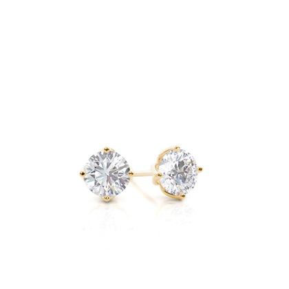 Yellow Gold Moissanite Earrings