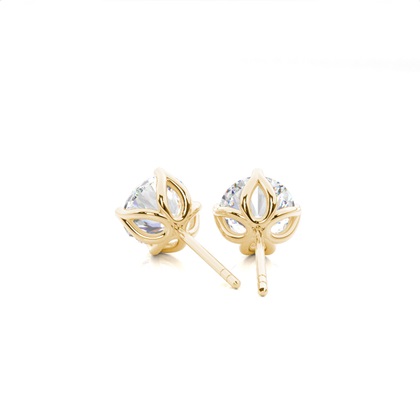Yellow Gold Diamond Earrings