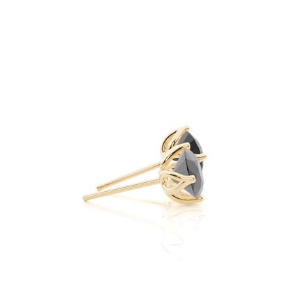 Yellow Gold Black Diamond Earrings