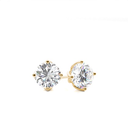 Yellow Gold Diamond Earrings