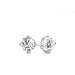 Diamant Ohrstecker in einer Krappenfassung