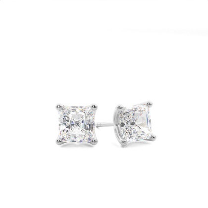 Asscher Cut Diamond Earring