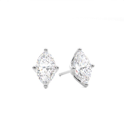 Marquise Cut Diamond Earrings 