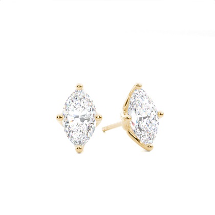 Yellow Gold Diamond Earrings