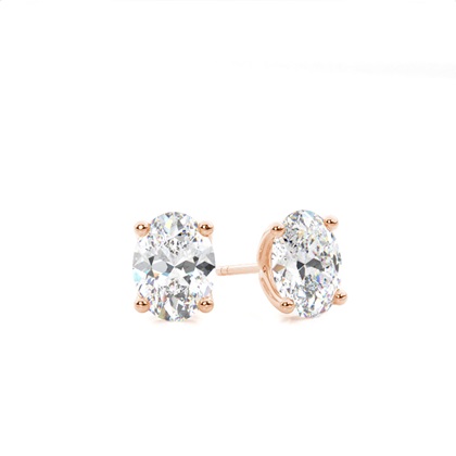 Rose Gold Diamond Earrings