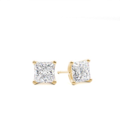 Princess Cut Diamond Earrings 