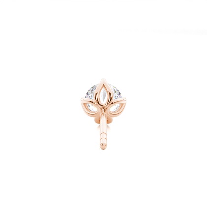 4-Krappen-Fassung Diamond Men's Single Ohrring