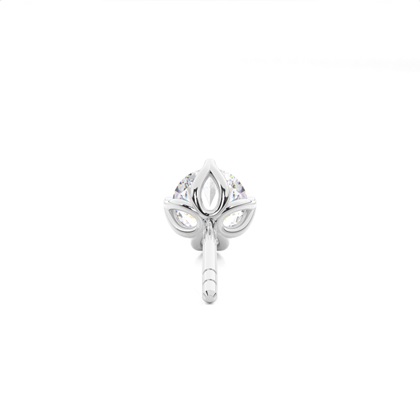 White Gold Mens Diamond Studs Diamond Earrings