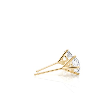 Yellow Gold Moissanite Earrings