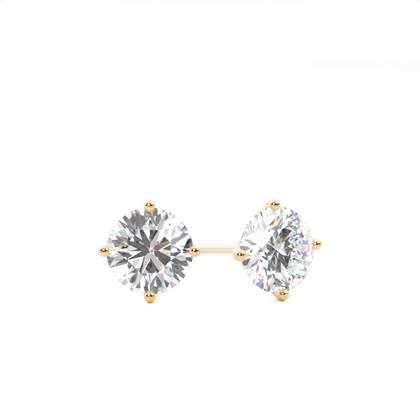 Yellow Gold Diamond Earrings