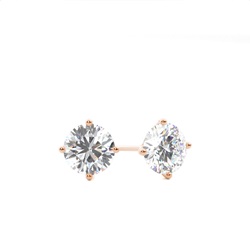 White Gold Round Diamond Stud Earrings