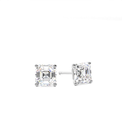 Asscher Cut Diamond Earring