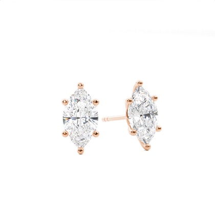 Rose Gold Diamond Earrings